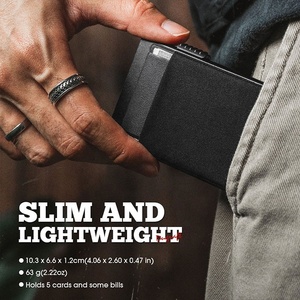 TILONSTAR TVC327, tarjetero antirrobo para tarjetas de crédito bancarias, caja de tarjetas para hombres, Clip de dinero minimalista, tarjeteros emergentes de aluminio - Product Image 4