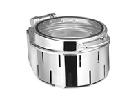 Hete verkoop Luxe Rechthoekige RVS Voedselwarmer Chafing Dish Hydraulische Deksel 5/7L Capaciteit Glazen deksel voor Restaurants