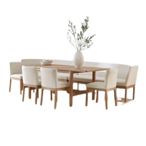 Wooden Luxury Dining Table Set <b>Restaurant</b> Dining <b>Furniture</b> Japanese Design With Many Chairs Wholesale Price - Product Image 3