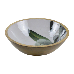ชามไม้ดีไซน์สวยงามเคลือบสีเคลือบเงาสำหรับเสิร์ฟอาหารและตกแต่งโต๊ะ - Product Image 2