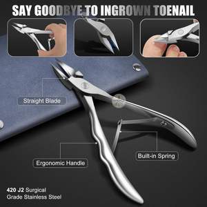 Kit de Eliminación y Tratamiento de Uñas Encarnadas con Cuchilla Afilada de Acero Inoxidable y Mango de Plástico - Product Image 2