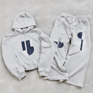 Conjunto Deportivo de Dos Piezas de Felpa de Algodón para Hombre, Ropa Deportiva Suave para Entrenamiento, Talla Personalizada, Logotipo Personalizado - Product Image 3