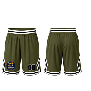 Pantalones Cortos de Baloncesto Vintage Personalizados con Bordado Tackle Twill para Hombre, Pantalones Cortos Deportivos de Baloncesto de Doble Capa de Malla - Product Image 1
