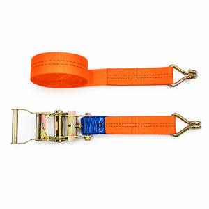 Correa de Amarre con Trinquete de 38 mm, 1500 kg, Ganchos en J, Cinta de Poliéster Resistente al Desgaste para un Transporte Seguro de Carga en Remolques - Product Image 1
