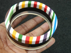 Brazalete Octagonal de Resina Ecológica con Baño de Platino, Diseño Artesanal, Clásico y Elegante para Mujer, Joyería de Moda para Bodas - Product Image 5