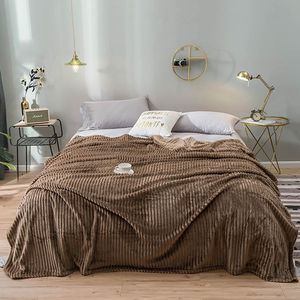 Brown Printed Flannel Throw Blanket Soft Lightweight Bed Blanket Solid Color Sizes 28*40 Inches & 60*80 Inches - Product Image 1