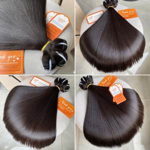 Paquete de trama de precio barato Extensiones de cabello humano negro suave y suave vietnamita Cutícula completa alineada Precio de fábrica - Product Image 6