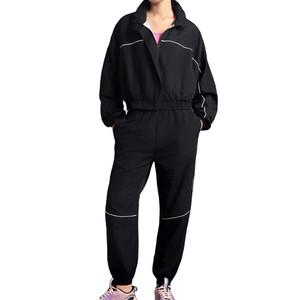 Ensemble de survêtement coupe-vent personnalisé en nylon pour hommes et femmes, style streetwear, vêtements de sport coupe-vent, survêtement décontracté surdimensionné, fournisseur OEM - Product Image 1