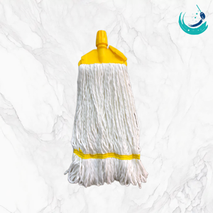 Têtes de balai KSR en fil blanc de haute qualité, type Kentucky, avec support à clip quatre couleurs, auto-essoreur, durables et réutilisables pour le nettoyage des sols - Product Image 1