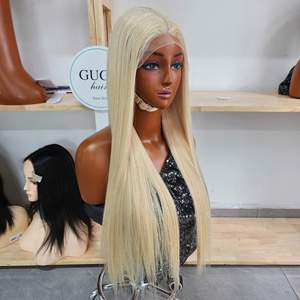 Perruque en cheveux humains bruts 100% vietnamiens, couleur blonde, pré-épilée, ultra-lisse, haute qualité, dentelle transparente, vente en gros - Product Image 4