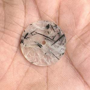 Cadran de montre en quartz rutilé noir fait main, pièces de montre de luxe en cristal - Product Image 2