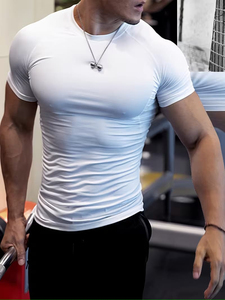 Chemises de compression sportives pour hommes avec motif lettres - Vêtements de sport respirants pour les entraînements athlétiques et l'usage quotidien - Product Image 2