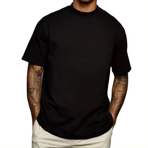 T-shirt homme grande taille, imprimé graphique, nouvelle mode, logo personnalisé, épaules tombantes, coton bio 200-300 GSM - Product Image 4