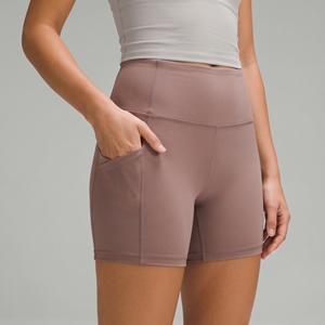High Quality Custom Women's High Rise Workout Shorts Breathable Pocket Gym Fitness Yoga Activewear Shorts - Product Image 1