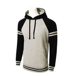 Sweat-shirt à capuche pour homme, manches raglan, couleur unie, en molleton bouclette, décontracté, manches longues, avec poche, tricoté, pour l'automne, coupe classique - Product Image 3
