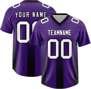 Fournisseur professionnel de maillots de football américain en polyester, logo personnalisé, transfert thermique, anti-plis, vêtements de sport pour hommes, fournisseur pro - Product Image 3