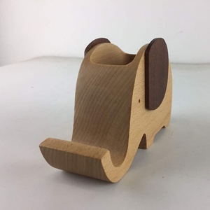 Portalápices de Madera Hecho a Mano con Forma de Elefante, Soporte para Móvil, Juguetes Decorativos de Madera para el Hogar, Oficina, Escuela, Precio al por Mayor AMGE AMW0970 - Product Image 3