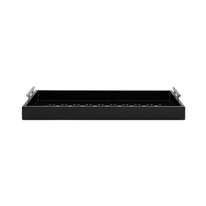 Modern Designer <b>Black</b> Wooden And Glass <b>Serving</b> <b>Tray</b> For Home Office Hotel Restaurant Elegant Luxury <b>Serving</b> Platter For Guests - Product Image 6