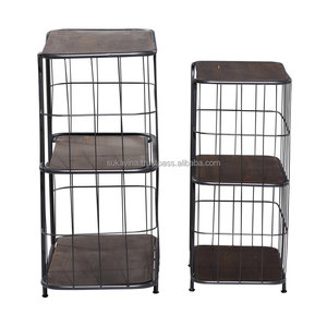 Librería Moderna de Malla Metálica Industrial con Estructura de Acero, Estante de Almacenamiento para Sala de Estar, Oficina en Casa y Muebles de Apartamento - Product Image 5