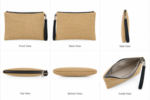 Canvas Casual Practical Hanging Recyclable <b>Large</b> Reusable Cosmetic <b>Bag</b> Zipper Pouch Foldable Storage Case Travel <b>Toiletries</b> - Product Image 3