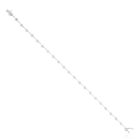 Produits très demandés : Bracelet tennis élégant à diamants ronds taille brillant espacés, bijoux étincelants en or blanc 14K original
