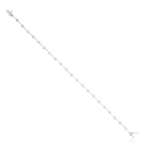 Hot Selling Products Round Brilliant Cut Diamond Spaced-Out Sleek Tennis Bracelet Sparkle Jewelry 14K Original White <b>Gold</b> - Product Image 6