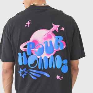 เสื้อยืดโอเวอร์ไซส์พิมพ์ลายกราฟิกสไตล์สตรีทแวร์สำหรับผู้ชาย ผ้าคอตตอนผสม ทรงไหล่ตก เหมาะสำหรับฤดูร้อน - Product Image 2