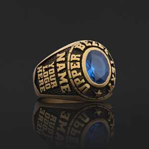 แหวนสั่งทำ BOJ รุ่น 001 สลักชื่อและโลโก้ตามต้องการ แหวนเงินแท้ 925 ชุบทอง ดีไซน์ทำมือ ราคาพิเศษ - Product Image 5