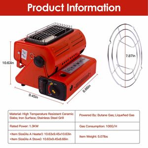 Portable 2-in-1 Butane Burner and Heater for Outdoor Cooking Heating Warmer for <b>Camping</b> Fishing RV Travel - Product Image 3