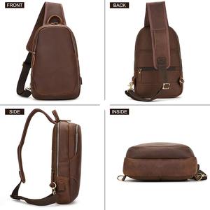 Sac à dos bandoulière vintage marron en cuir véritable pour homme, grand sac de voyage durable avec fermeture éclair, style Pro USA - Product Image 6