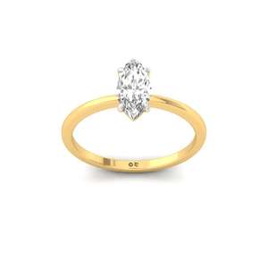 Bague solitaire en diamant CVD taille marquise 0,82 carat, plaqué or 10 carats, bijoux de luxe pour femme, cadeau de fiançailles et de mariage - Product Image 1