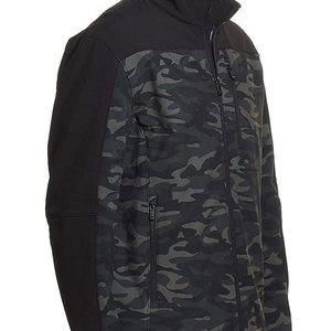URBANGAZER Men's Patchwork Fleece Varsity Jacket O-Neck <b>Covered</b> <b>Button</b> Windproof Breathable Eco-Friendly Casual Outdoor Winter - Product Image 4