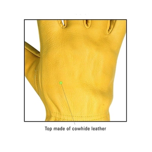 Premium Quality Heavy-Duty <b>Driver</b> <b>Gloves</b> Soft Comfortable Cowhide Grain Leather Safety <b>Gloves</b> for Gardening Abrasion Resistant - Product Image 2