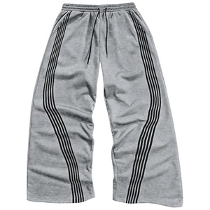 Nouvelle Tendance Élégante : Pantalon Ample à Jambes Larges avec Taille Élastique, Poches, Style Streetwear, en Polaire Hiver Anti-Plis Respirant avec Cordon de Serrage - Product Image 1