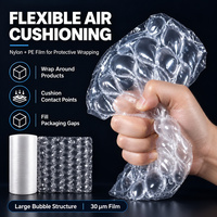 Rouleau de film à bulles gonflable personnalisé en nylon PE AIR-DFLY, grande bulle 30x40cm, 30 microns, 300m pour la protection des produits