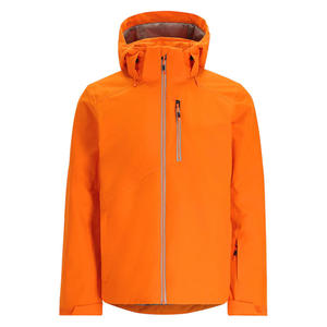 Veste de ski d'hiver pour homme avec logo personnalisé, orange, coque rigide, fermeture éclair chauffante, option grande taille, à capuche, tendance pour l'hiver - Product Image 2