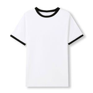 T-shirts Ringer personnalisés à col rond en coton, style vintage, pour hommes, à manches courtes - Product Image 5