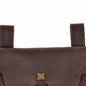 Bolso de Media Luna de Cuero Genuino Vintage con Cierre de Hebilla Metálica, Correa de Cintura Unisex, Bolso de Mano Duradero para Uso Diario - Product Image 3