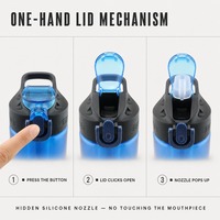 Bouteille d'eau filtrante sport en gros 650 ml sans BPA, anti-fuite, avec paille pour la gym, le camping, la randonnée et les voyages