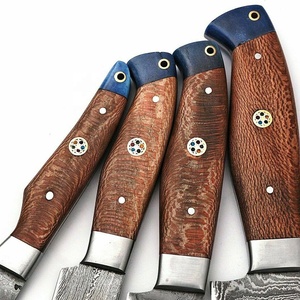 Custom 4PCS Hand Forged Damascus Fillet <b>Knife</b> Set Professional Fish Fillet <b>Boning</b> Slicing <b>Knives</b> Wooden <b>Handle</b> OEM ODM Wholesale - Product Image 4