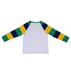 NOUVEAU T-shirt à manches longues rayé pour adultes et enfants, sublimation carnaval, t-shirt à manches longues raglan Mardi Gras - Product Image 4