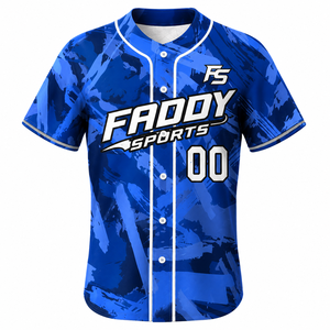 Maillot de baseball personnalisé sublimé en gros – Uniforme d'équipe respirant pour homme, chemise de sport sur mesure à boutons, impression intégrale pour softball - Product Image 1