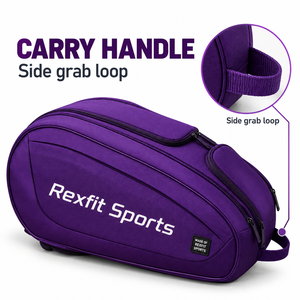 Sac de raquette de squash personnalisé avec compartiments multi-zippés, étui de rangement pour équipement sportif, fournisseur en gros, fabrication directe - Product Image 1