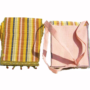 Sac en jute et bambou, sac écologique à porter à l'épaule, sac à main en fibres naturelles, sac fourre-tout en bambou, sac en jute durable - Product Image 3