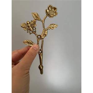 Luxury Gold Branch <b>Wall</b> Coat Rack Pink Crystal Cherry Blossom Decorative Rail Towel <b>Key</b> Clothes Multi <b>Hook</b> Hanger Holder - Product Image 6
