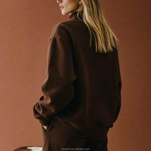 Sudadera Oversize con Cuello Redondo y Estampado Personalizado 2026, Calidad Premium, Tejido Grueso, Hombros Caídos, para Uso Casual, OEM - Product Image 2