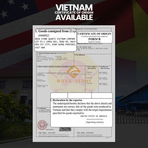 NV866 Llamativa villa de ingeniería residencial ecológica de bajo mantenimiento Losa de Isla de cocina de piedra de cuarzo cultivada blanca - Product Image 6