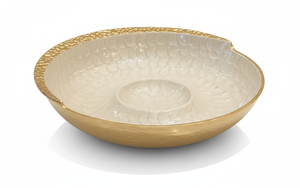 Elegant Moon Shape Gold Decorative <b>Tray</b> for Wedding & Ramadan Luxury Fruits <b>Tray</b> Tabletop Decorative Hand-Hammered Platter - Product Image 4