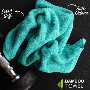 Toalla Deportiva de Microfibra de Tela de Rizo BNSB SPORTS, Secado Rápido, Antimicrobiana, Ecológica, Color Verde Azulado, Absorbente para Gimnasio, Ejercicio y Entrenamiento - Product Image 3