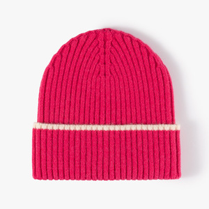 Bonnet unisexe bleu côtelé, style décontracté, ajustable, 100% coton, taille adulte, usage quotidien, 56-58 cm - Product Image 3